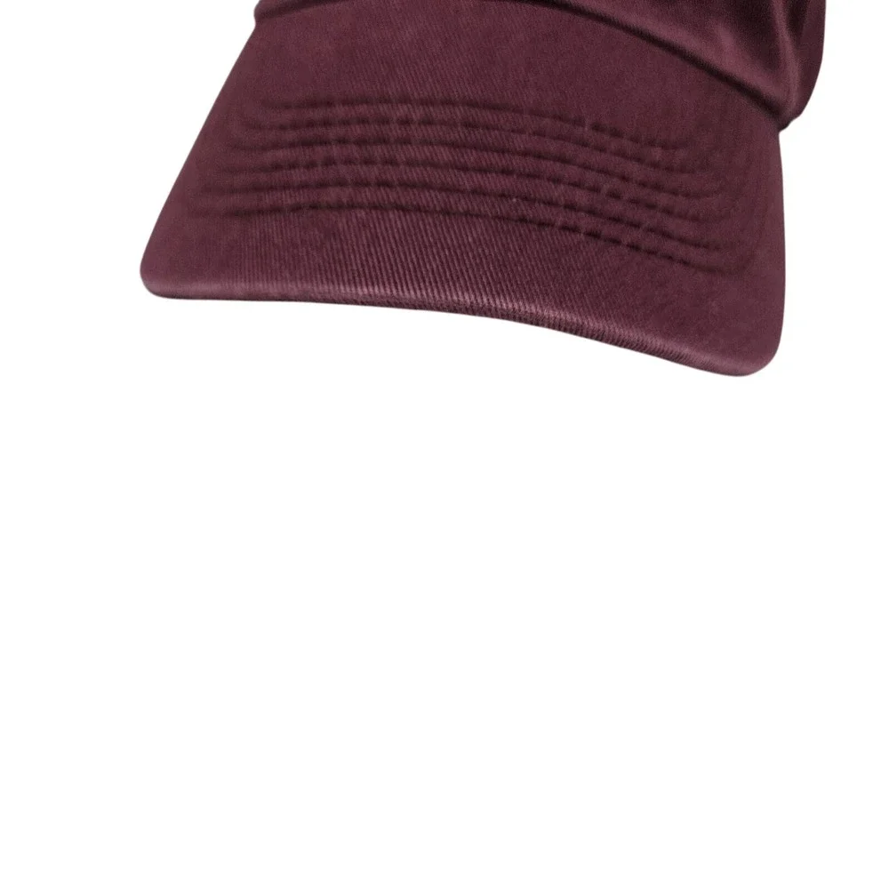 Life Is Good Cotton Baseball Cap With Quote Stop & Smell The Campfire Burgundy A - Picture 9 of 12